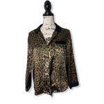 Jones New York  SZ S Silky Leopard Pajama Top Photo 2