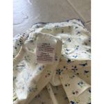 Ditzy Floral Shorts Womens Large Cream Cotton Cottagecore Prairie Lounge Blue Photo 2