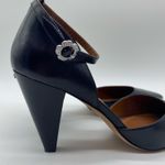 Coach Women's 10 Black Wynne Ankle Strap D'orsay Pump Heels Cone Heel Point Toe Photo 6