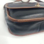 Coach Vintage 80s City Bag Spectator Purse Shoulder Bag Black Brown Piping Photo 7