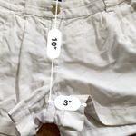 J.Crew Women’s Sz 4 White Linen Blend Twill Cuffed Shorts Photo 7
