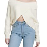 House of Harlow  1960 Cross Front Wrap Shrug Cable Knit Sweater Women’s OS Ivory Photo 1