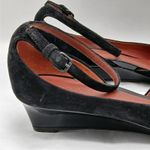 Bottega Veneta  Italian Suede Shoes Womens 37.5 (US 7.5) Black Wedge Heel Casual Photo 3