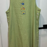 Original Ty Wear Light Green Modest Jumper Long Dress w/ Embroidery size 16 Photo 0