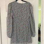 Nasty Gal  Blue Floral Chiffon Dresss Photo 4