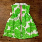 Lilly Pulitzer  Lottie Stinger resort green tropical 2 strapless dress Photo 5