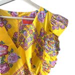 LA DOUBLEJ Honeybun Tiered Flutter Mini Dress Yellow Medium Photo 4