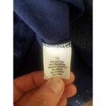 Bcg  Womens Blouse Top Blue Metallic V Neck Tee Size Plus 1X Short Sleeve NWT Photo 7