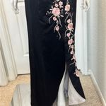 Tiffany Designs Tiffany Vintage Enchanted Designs Black Gown with Pink Floral Accents Size 12 Photo 4