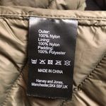 Harvey & Jones Women's Olive Green Nylon Long Line Hooded Puffer Coat Size XXL Photo 12