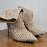 Cape Robbin Womens Boots 10M Gold Blush Rhinestones Mesh High Heel Pointed Toe Photo 10