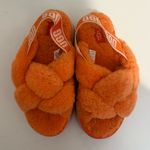 UGG  Disco Knot Slides Orange Platform Sandal Sheepskin Fluffy Size 8 Photo 2