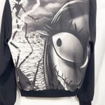 Nightmare Before Christmas Bomber Jacket Medium Halloween Zip Up Black 1676 Photo 7
