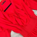 ZARA short ruffled dress red smocked bloggers favorite Photo 4