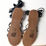 J.Crew  Women's Black Low Heel Braided Ankle Wrap Sandals Sz 7 Photo 7