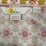 Boden Floral Crew Neck Jersey Short Sleeve Mini Dress Size 12 Yellow Photo 6