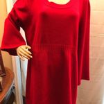 Style & Co Red Tunic Sweater with Scarf Photo 7