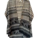 Live 4 Truth Elephant Print Open Front Kimono Boho Lightweight Cardigan S  Photo 0
