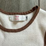 Polka dots and moonbeams contrast trim ribbed tank top Brown Size M Photo 1