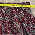 Loft New Dark Red Floral Tiered Mini Skirt Small Photo 3
