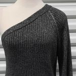Eleven Six Nova Sweater Womens Medium Silver Alpaca Wool One Shoulder Top Photo 6