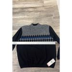 Alfred Dunner  Diamond Pattern Sweater Size 1X LA SCALA BLACK SHINE SILVER NWT#83 Photo 1