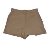 Aritzia Wilfred Tan Anthem Crepe High Waisted Chino Trouser Shorts size 8 Photo 3