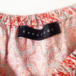 Sanctuary Off Shoulder Ruffle Boho Print Dress Multicolor Size Large Photo 3