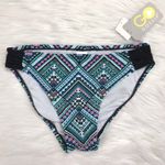 Go By Gossip Solar Geometric Print Bikini Bottom S Black Photo 2