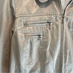 Chico's Chico Gold Satin Full Zip Jacket Blazer Size 1 Medium Photo 2