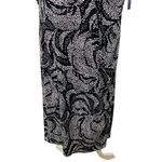 CHAPS Dress 24/24W Black Cream V-Neck Cap Sleeves Stretch New Photo 7