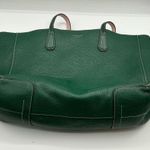 Tory Burch A Rare HTF Out Of Stock Hunter Green Large Leather Tote Photo 7