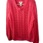 FOR THE REPUBLIC  HOT PINK MOHAIR MIX BALOON SLEEVE KNIT SWEATER Photo 1