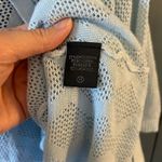 Cyrus Short Sleeve Light Blue Open Knit Cardigan | Size 1x Photo 3
