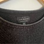 Lucky Brand Black Ribbed Drop Shoulder Tie Front Sweater Size Small Photo 5