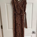 EXPRESS Brown Snake Skin Jumpsuit Photo 1