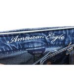 American Eagle Bermuda Denim Jean Shorts Womens 6 Distressed Raw Hem Stretch Y2K Photo 4