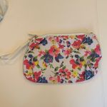 Small Tote Bag and Makeup Bag Set White with Pink Blue and Yellow Flowers Red Photo 6