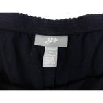 J.Jill Stretch Wide Leg Crop Pants Womens XL Black Pull on Rayon Knit Tan Stitch Photo 4