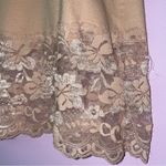 Nude Lace Trim Cami Size M Tank Top Y2K 90s Longline Tan Size M Photo 7