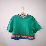Opening Ceremony  Cropped Banded Tshirt Top Kelly Green Photo 7