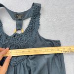 Xxi Crochet High Neck Top Sleeveless Pockets Medium Navy Y2K Style Babydoll Photo 7
