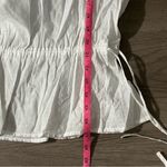 Chico's Chico’s rounded bib flavian Tunic Shirt top blouse Women’s 2 White Gauze Linen Photo 3