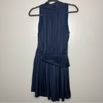 Ramy Brook NWT  Shellie Sleeveless Faux-Wrap Cocktail Dress Navy 0 Photo 2