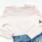 Kendall + Kylie PINK FUZZY CROP SWEATER SIZE SMALL Photo 7