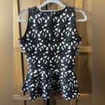 Milly  Black and White Sleeveless Top Photo 2