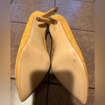 X-Appeal  Yellow Mustard Suede Heels Sz 7.5 3 Inch Heels. Photo 6