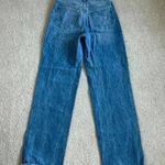ZARA high rise button front straight leg blue jeans in size 2 Photo 2