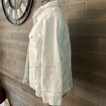 Denim and Company, ladies, white lace floral denim jacket Size L Photo 2