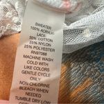 Delia's Delia’s Striped Sweater Lace Hem detail white pink XS Photo 3